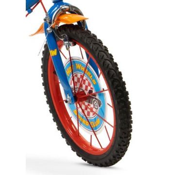 Bicicleta pentru copii Toimsa Hot Wheels 16 inch cu roti ajutatoare, suport si sticla de apa