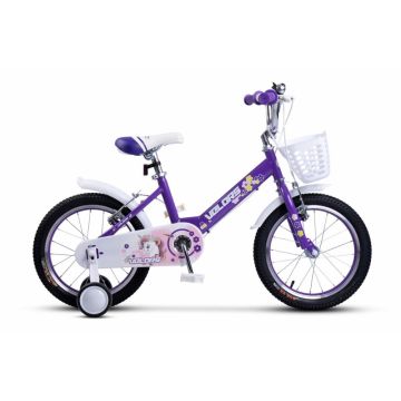 Bicicleta pentru copii Velors V1802A Mov, roti 18 inch, varsta 5-7 ani, inaltime utilizator 110-125 cm, greutate suportata 80 kg