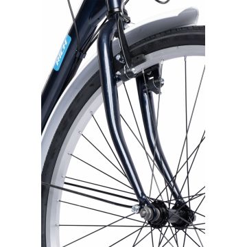 Bicicleta Rich R2632A Albastru City Classic, 21 viteze, roti 26 inch, frane V-Brake, greutate suportata 120 kg