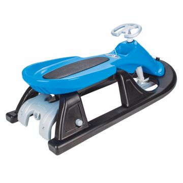 Sanie pentru copii Pilsan Super Snow Blue cu volan,sistem de franare,design ergonomic,rezistenta la inghet -32grade,greutate admisa 100kg,snur cu maner inclus