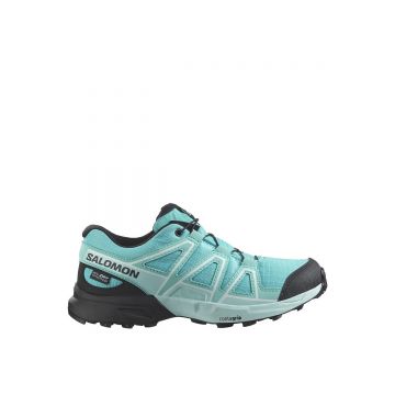 Pantofi Alergare Trail Copii Salomon Speedcross Waterproof Blue Curacao Black