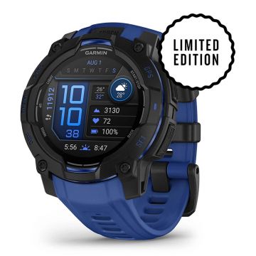 Ceas Garmin Instinct 3 Amoled 45mm Black-bolt Blue