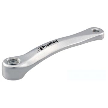 Brat pedalier, aluminiu, ax patrat, lungime 170mm, argintiu lucios