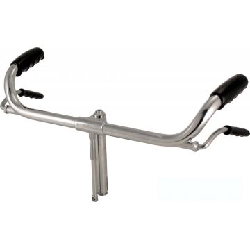 Ghidon Bici   R  , otel, latime 480mm, O22.2, culoare argintiu, cu manete de frana