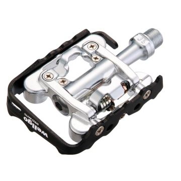 Pedale Wellgo Dual, SPD, aluminiu