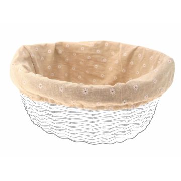 Husa Panza Oval 40x35x19cm Crem Flori