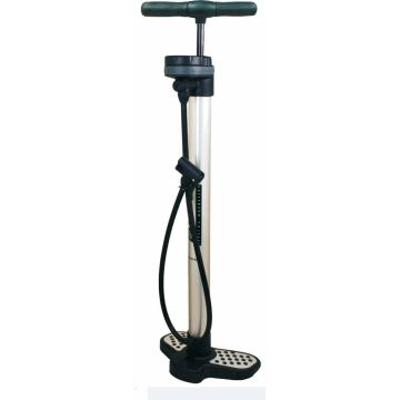 Pompa aluminiu Deluxe, cu manometru,  lungime 700mm, culoare argintiu