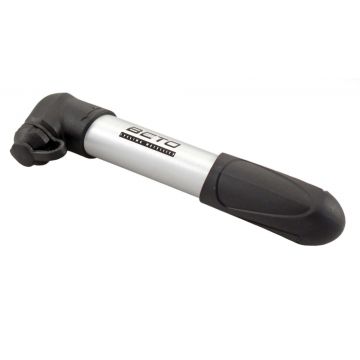 Pompa de mana Compact, din aluminiu, lungime 16cm, valva AV,FV,DV, culoare negru argintiu