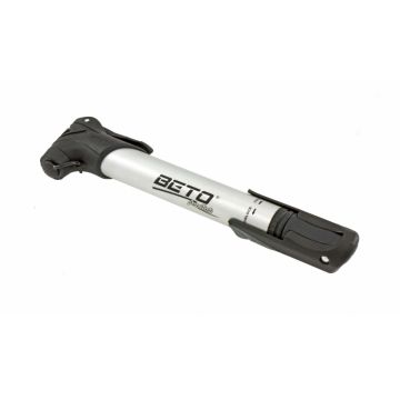 Pompa de mana, din aluminiu, lungime 23cm, valva AV,DV,FV, culoare argintiu negru