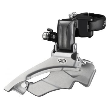 Schimbator Fata Shimano Altus Fd-M371, Triplu, Pt. 9 Vit. Pe Spate, Down Swing, Tragere Dubla, Colier 34.9Mm (Cu Adaptor 31.8  28.6Mm), Pt. 44 48T, Unghi Cs 63-66, Cl 50Mm, Ambalat Ind.