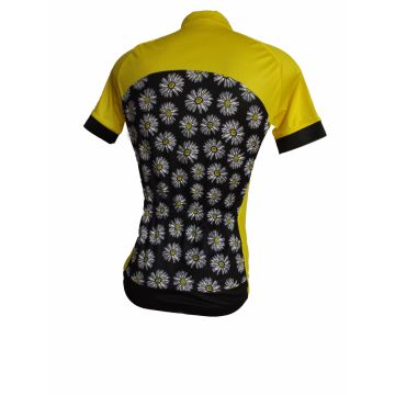 Tricou Ciclism Culoare Galben Negru Marime M