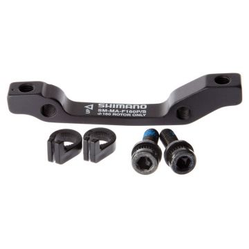 Adaptor montaj pentru etrier frana pe disc, Shimano SM-MA-F160P S, suruburi x 4, stop ring x 2 standard