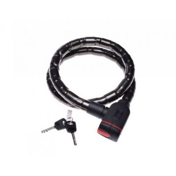Antifurt cu cheie, pentru legat biciclete moto, 25 mm x 1200 mm