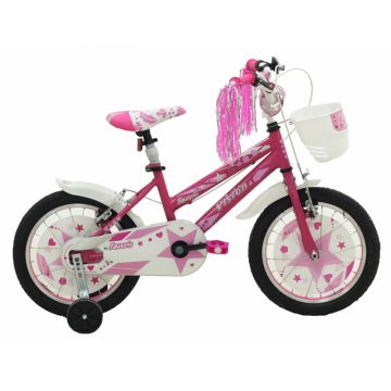Bicicleta Copii Vision Faworis Culoare Roz Alb Roata 16   Otel