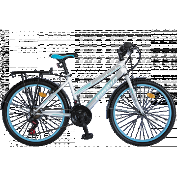 Bicicleta MTB Dame Vision Elegance Culoare Alb Albastru Roata 26   Otel