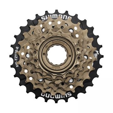 Bloc de pinioane pe filet Shimano Tourney Mf-Tz500-6 6 viteze 14-28T culoare maro