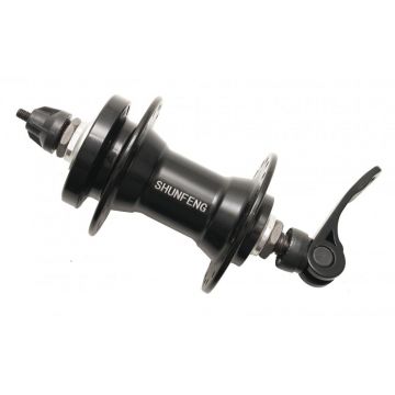 Butuc Fata 26 Aluminiu , Compatibil Disc , Prindere Rapida , Rulare Rulment , 36H