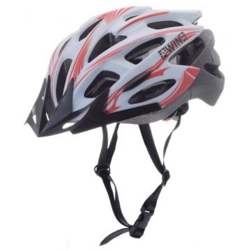 Casca ciclisti MTB Awina, marime M (55cm - 58cm), culoare alb rosu