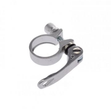 Colier tija sa, prindere rapida, 28.6mm, culoare argintiu, din aluminiu