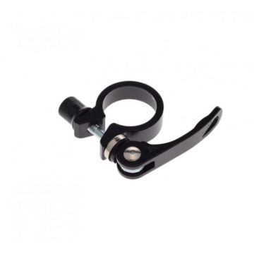 Colier tija sa, prindere rapida, 31.8mm, culoare negru, din aluminiu