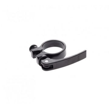 Colier tija sa, prindere rapida, 31.8mm, culoare negru, din aluminiu