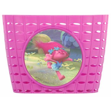 Cos de bicicleta pentru copii Punky, material plastic, culoare roz