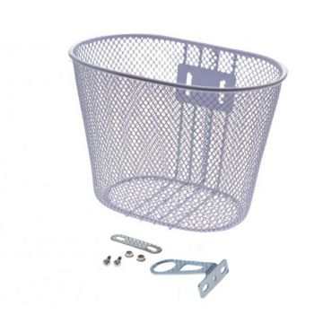 Cos fata biciclete copii, culoare alb, 25x17x15 cm