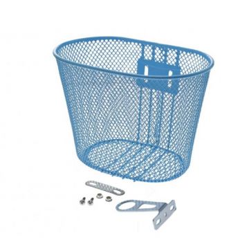 Cos fata biciclete copii, culoare albastru, 25x17x15 cm