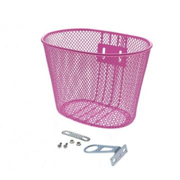 Cos fata biciclete copii, culoare roz, 25x17x15 cm