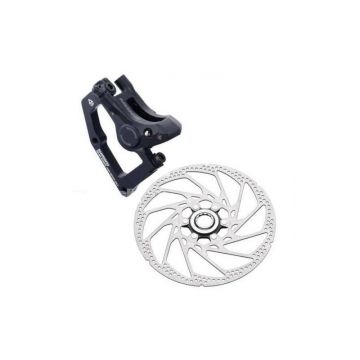 Etrier Frana Pe Disc  Rotor Shimano Hone Br-M601, Fata, Incl. Sm-Ma-F203P S (Wire) Pt. Furca Standard, Placute Metal, Rotor Sm-Rt62L, Ambalat Ind.
