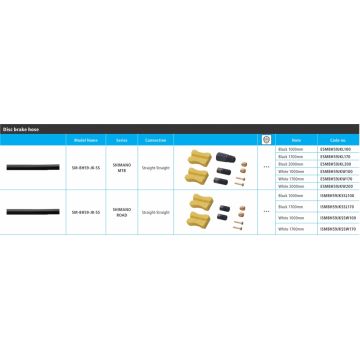 Furtun Hidraulic Shimano Sm-Bh59-Jk, 1700Mm Negru (Ajustabil), Conector Drept Pe Maneta (Neasamblat), Incl. Insertie Conectare, Incl. Tl-Bh61