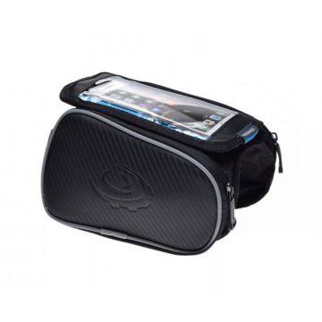 Geanta cu suport de telefon,185 x 95 x 35 x mm, montaj cadru,TopTube