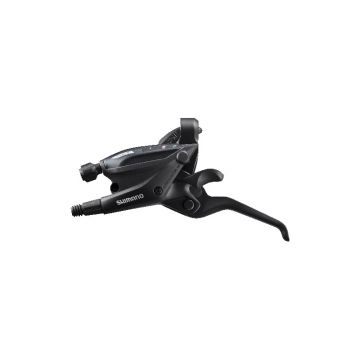 Maneta de schimbator frana Shimano ST-EF505-L, 3 viteze, cablu 1800mm, 3 degete, hidraulic, culoare negru