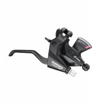 Maneta schimbator frana Shimano Acera ST-M310-L-2, montaj dreapta, 8 viteze, cablu de schimbator 2050mm stainless, rapidfire plus, 2 degete, pentru V-Brake, culoare negru