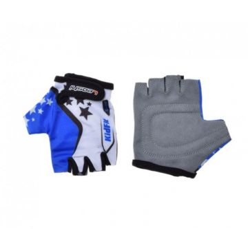 Manusi ciclisti copii, culoare alb albastru, marime XS
