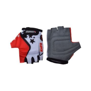 Manusi ciclisti copii, culoare alb rosu, marime XS