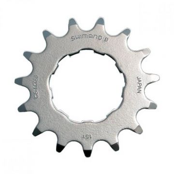 Pinion Shimano DX CS-MX66, 15T, cromat, fara distantier si piulita de fixare, ambalat individual