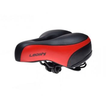 Sa cu arcuri WM pentru bicicleta cu gaura, culoare negru rosu, Leoshi