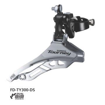 Schimbator Fata Shimano Tourney Fd-Ty300, Triplu, Sis, Tragere De Sus, Colier 34.9Mm, For 42T, Unghi Cs 66-69, Chainline 50Mm, Ambalat Ind.