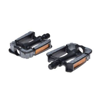 Set 2 pedale Wellgo din plastic antiderapant, pentru bicicleta, filet 9 16, culoare negru