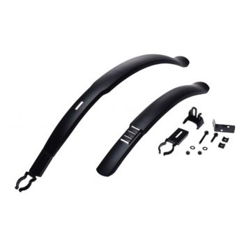 Set aparatoari noroi WM, fata+spate plastic, roata 24  -28  , culoare negru