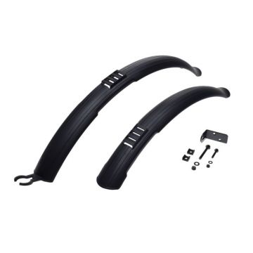 Set aparatori noroi fata+spate plastic, roata 24  -26  , culoare negru