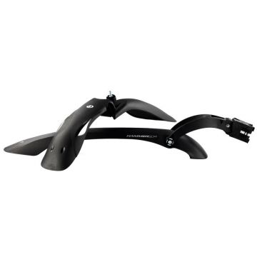 Set aparatori noroi fata+spate plastic, roata 24  -29  , culoare negru alb