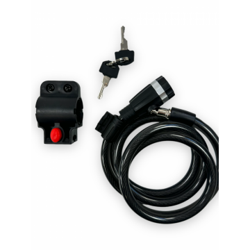 Antifurt cu cheie Jet 27114 spirala, 10x1500mm, cu suport montare