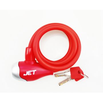 Antifurt cu cheie Jet LOCK, 10x1000mm, culoare rosu mat