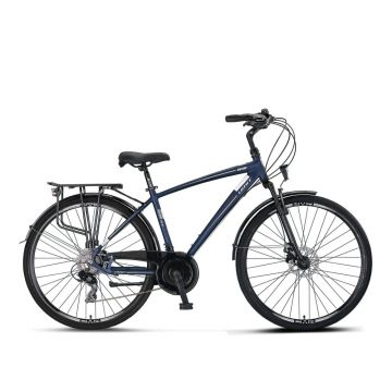Bicicleta City Umit Ventura, M-510-ATB-S, culoare albastru gri, roata 28  , cadru 510mm din aluminiu, frana disc hidraulic, 21 viteze