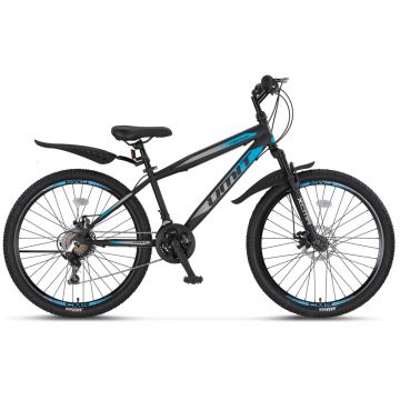 Bicicleta MTB Umit Faster, culoare negru albastru, roata 29  , frana disc, 21 viteze