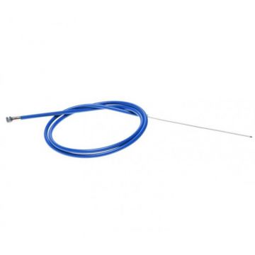 Cablu frana fata cu teaca, pentru biciclete, lungime cablu 1000mm, lungime teaca 850mm, culoare albastru