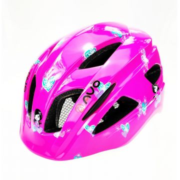 Casca biciclisti AVO-03, culoare roz, model printese, marime M (46-52cm)