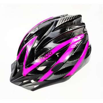 Casca biciclisti AVO-20, marime L (58-62 cm), culoare negru roz mat